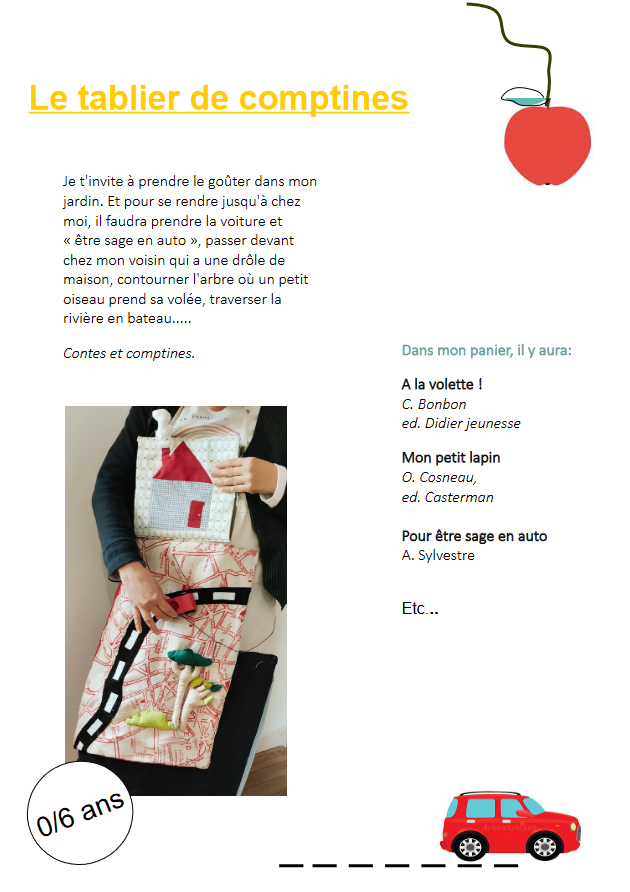 Tablier de comptines