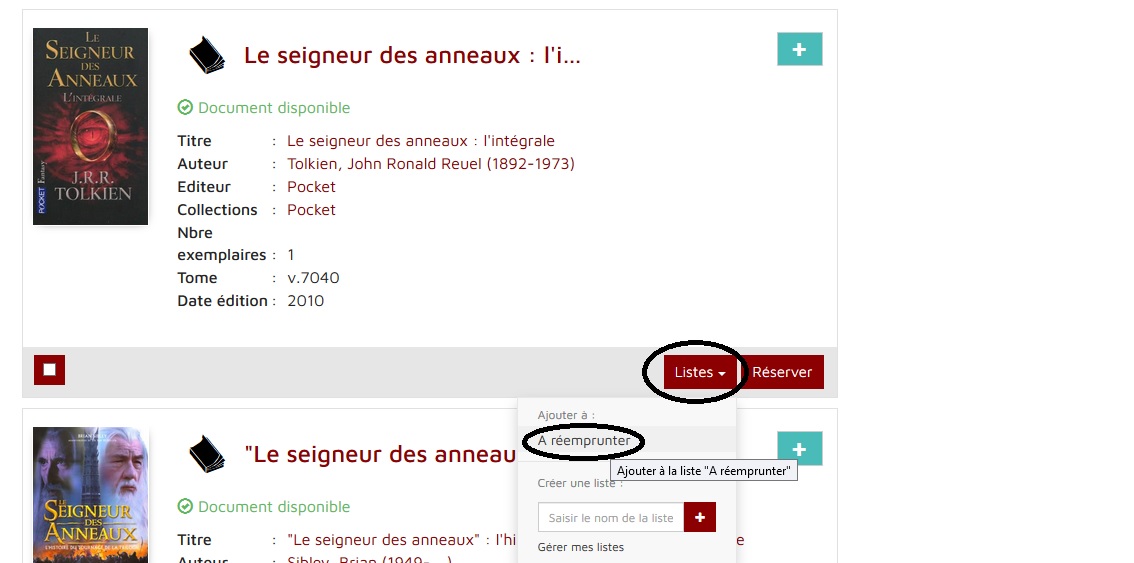 Liste ajouter