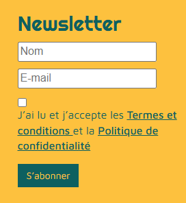 Newsletter formulaire
